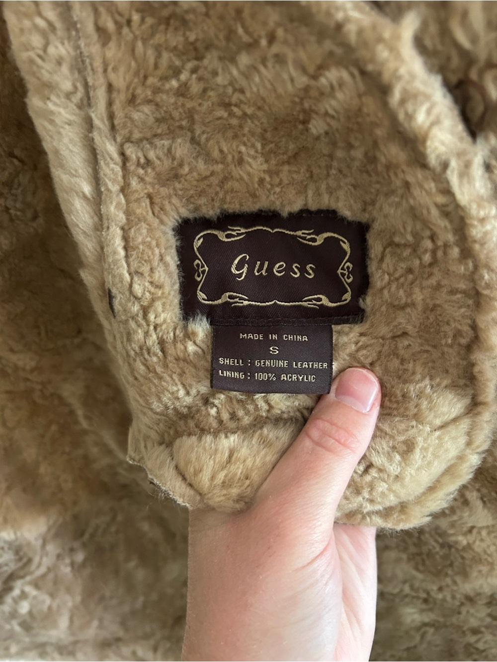 90s Guess Penny Lane Inspired Authentic Leather Coat - Picture 5 of 11